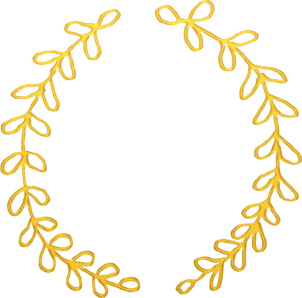 Wreath Sticker - Png Gold Wreath Floral (1024x1024)