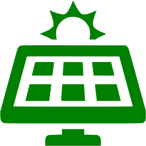 Solar Panel Icon Green (512x512)
