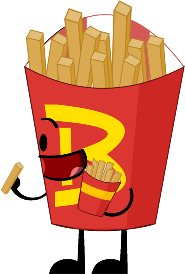 Fries Clipart Camp Food - Bfdi Fries Object Shows Community (656x965)