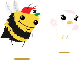 Bird And Bee - Cartoon Birds And Bees (475x475)