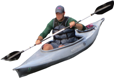 Art Free Clip - Person In Kayak Png (375x375)