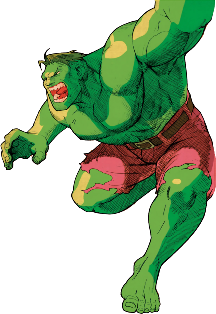 Hulk Clipart Mvc - Hulk Marvel Vs Capcom (747x1069)