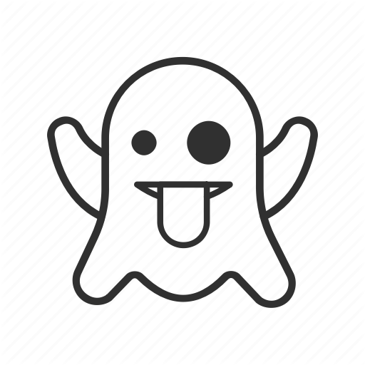 Monster Spirit Teasing Tongue Transparent Background - Ghost Icon Png Transparent (512x512)