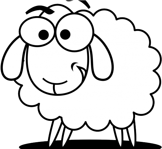Fuzzy Clipart Black Sheep - Sheep Black And White (640x480)