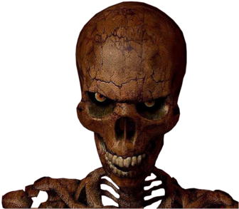 Spooky Scary Skeletons - Scary Skull Png (400x300)