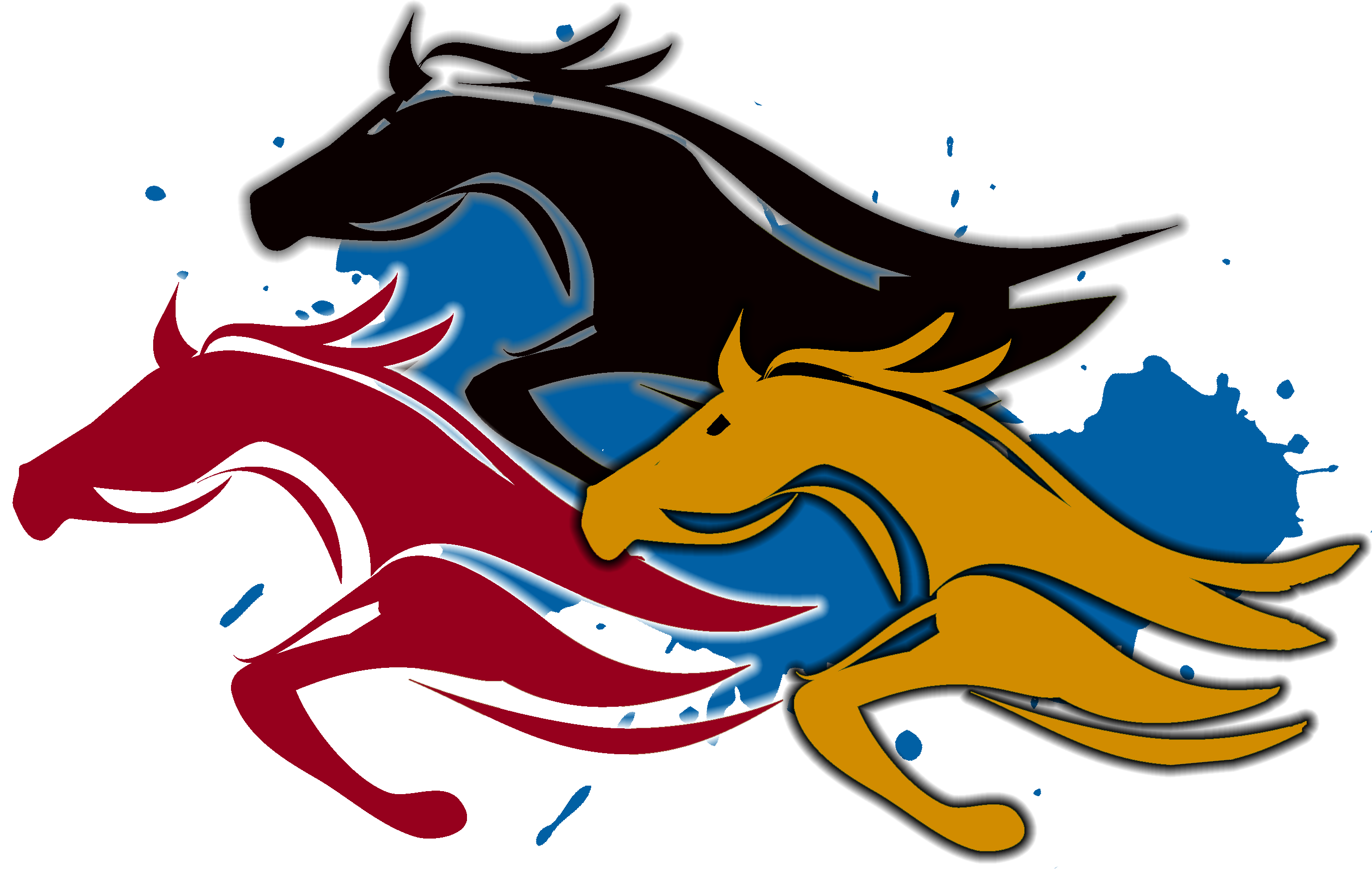 Mustang Clipart Central Middle School - Horse Racing (2750x1741)