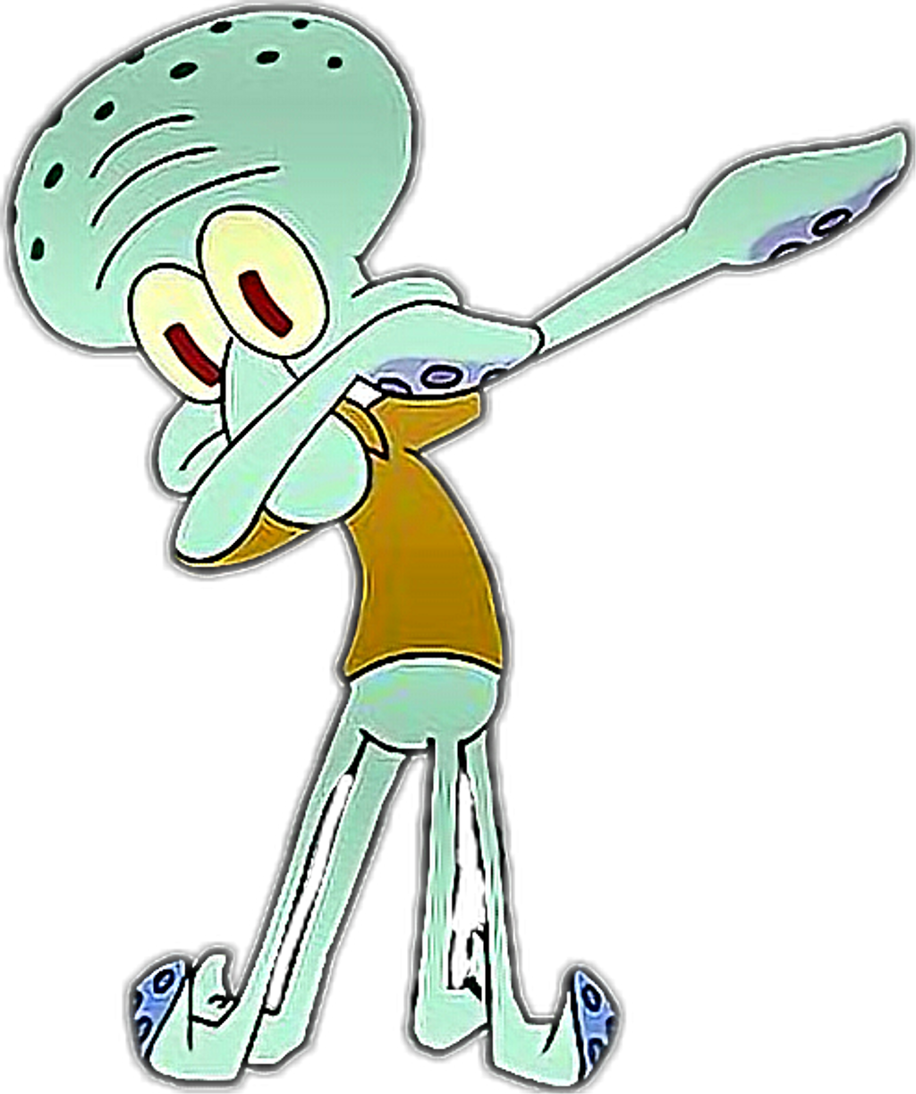 Squidward Dancing Gif Transparent Transparent Background - Transparent Background Squidward Dab Transparent (1024x1223)