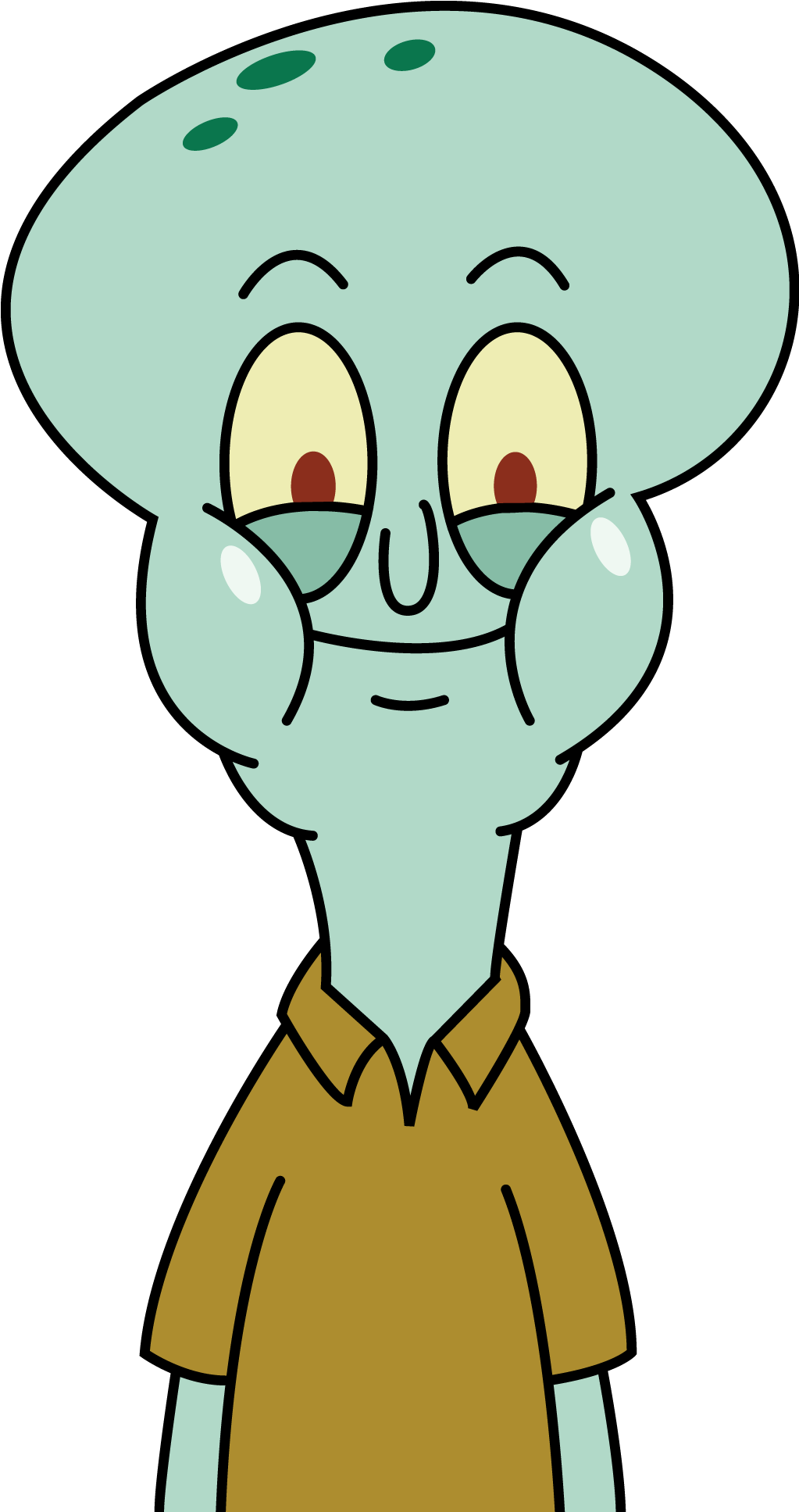Squidward Png - Squidward Hi How Are You (1285x1947)