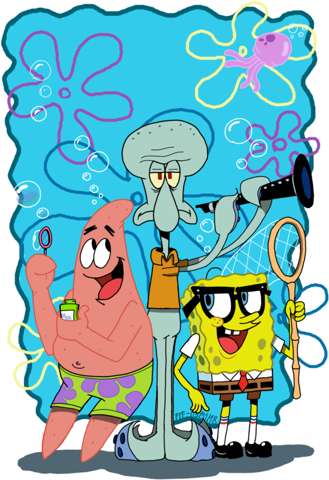 Spongebob And Squiward By Ftftheadvancetoonist On Deviantart - Cartoon (752x1063)