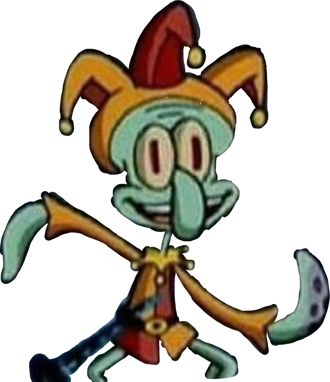 #spongebob #squidward #jester#freetoedit - Cartoon (1058x1225)