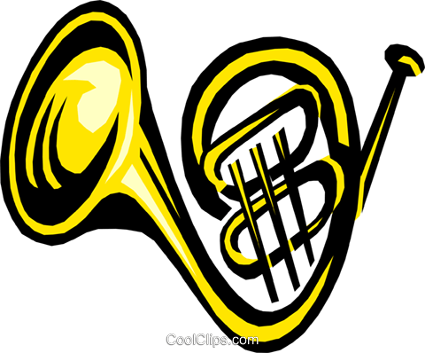 French Horn Royalty Free Vector Clip Art Illustration - French Horn Royalty Free Vector Clip Art Illustration (480x398)