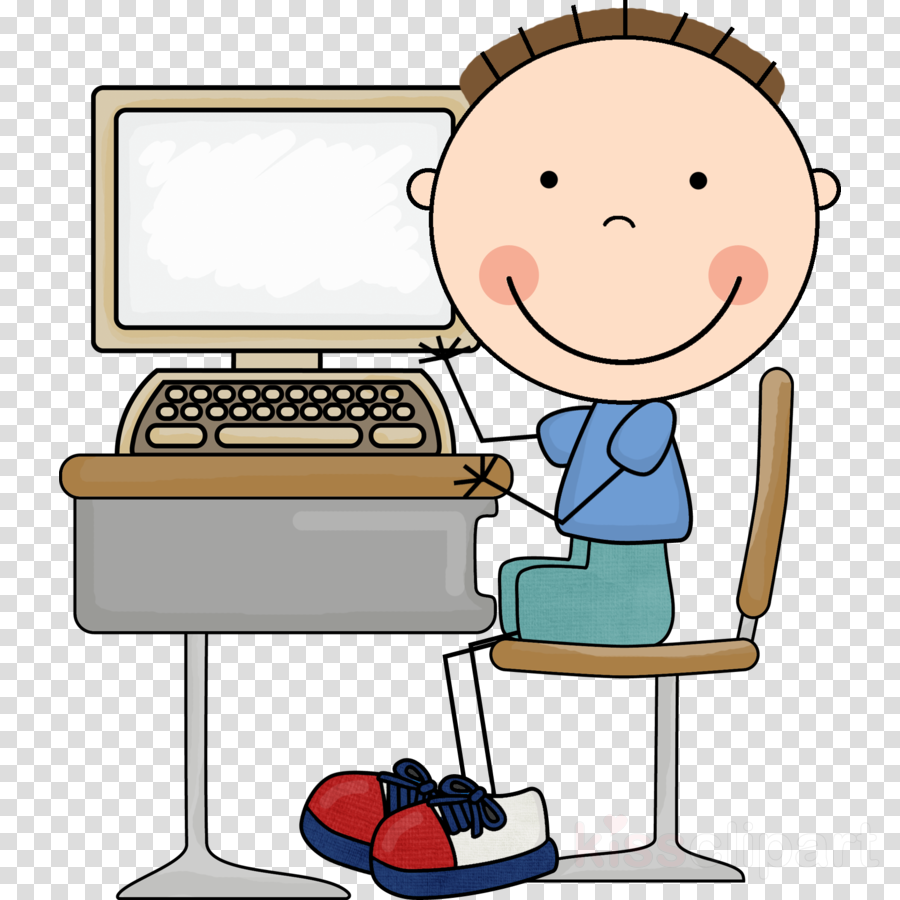 Download Technology Past And Present For Kids Clipart - Work On Computer Daily 5 (900x900)