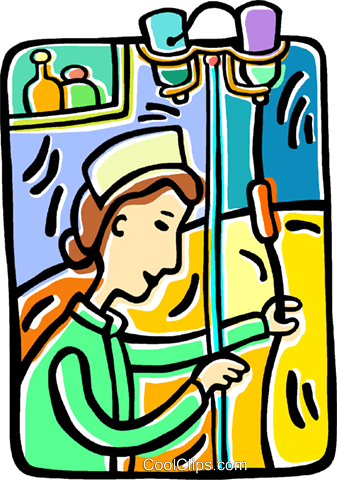 Nurse Performing A Blood Transfusion Royalty Free Vector - Nurse Performing A Blood Transfusion Royalty Free Vector (337x480)