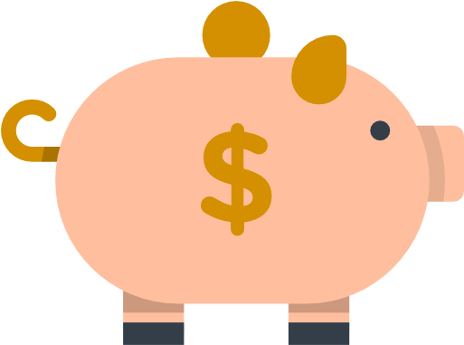 Coin Clipart School Finance - Piggy Bank Cartoon Png (512x512)