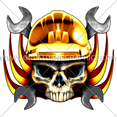 Wrench & Skull - Illustration (385x385)