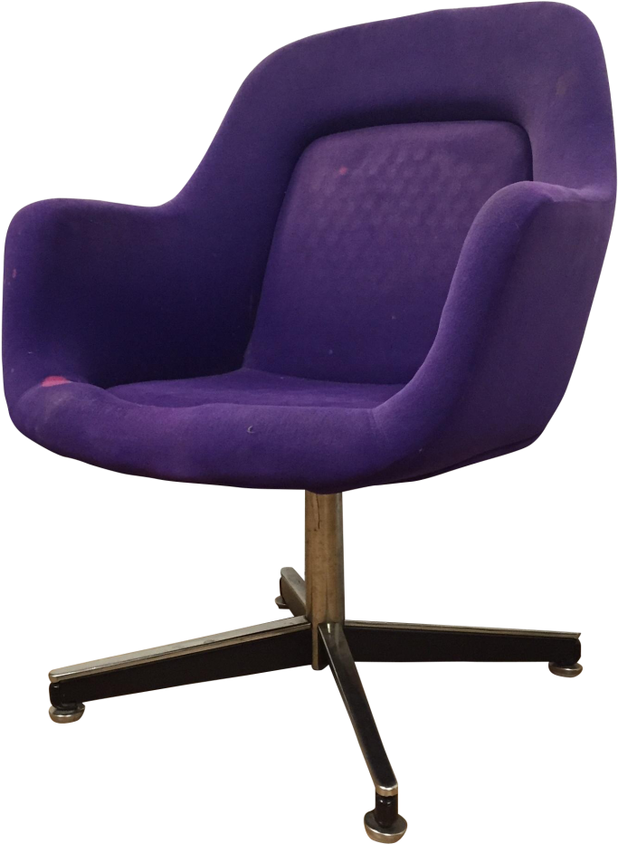 Office Chair Cushion Transparent Background - Purple Desk Chair No Wheels (970x970)