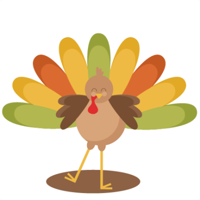 Nov, 21st - Cute Clip Art Turkey (400x400)