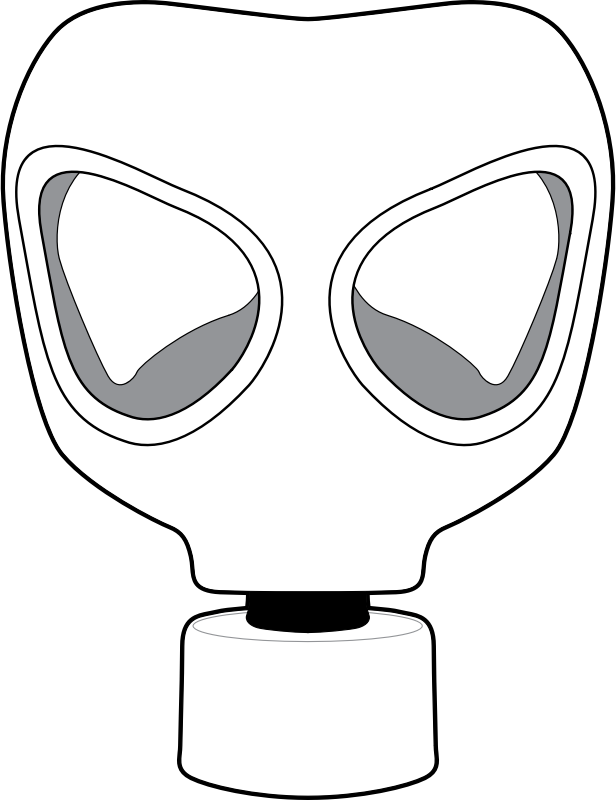 Clipart Fuel Masks - Gas Mask Drawing Easy (616x800)