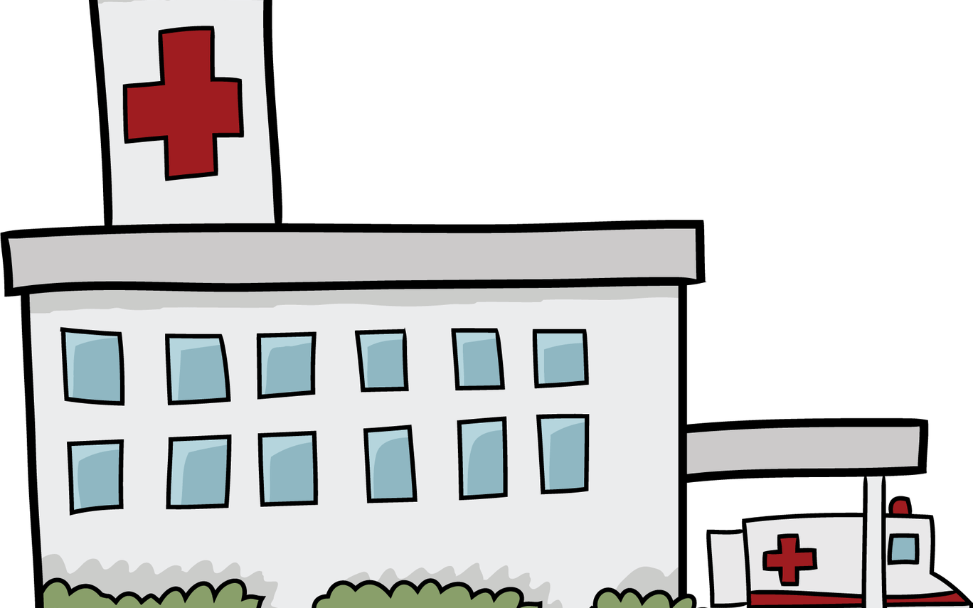 Hospital Clip Art Images, Illustrations, Photos - Hospital Clipart Black And White (1368x855)