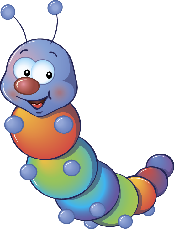 Фото, Автор ✿lili@ ✿ На Яндекс - Rainbow Caterpillar Clipart (555x731)