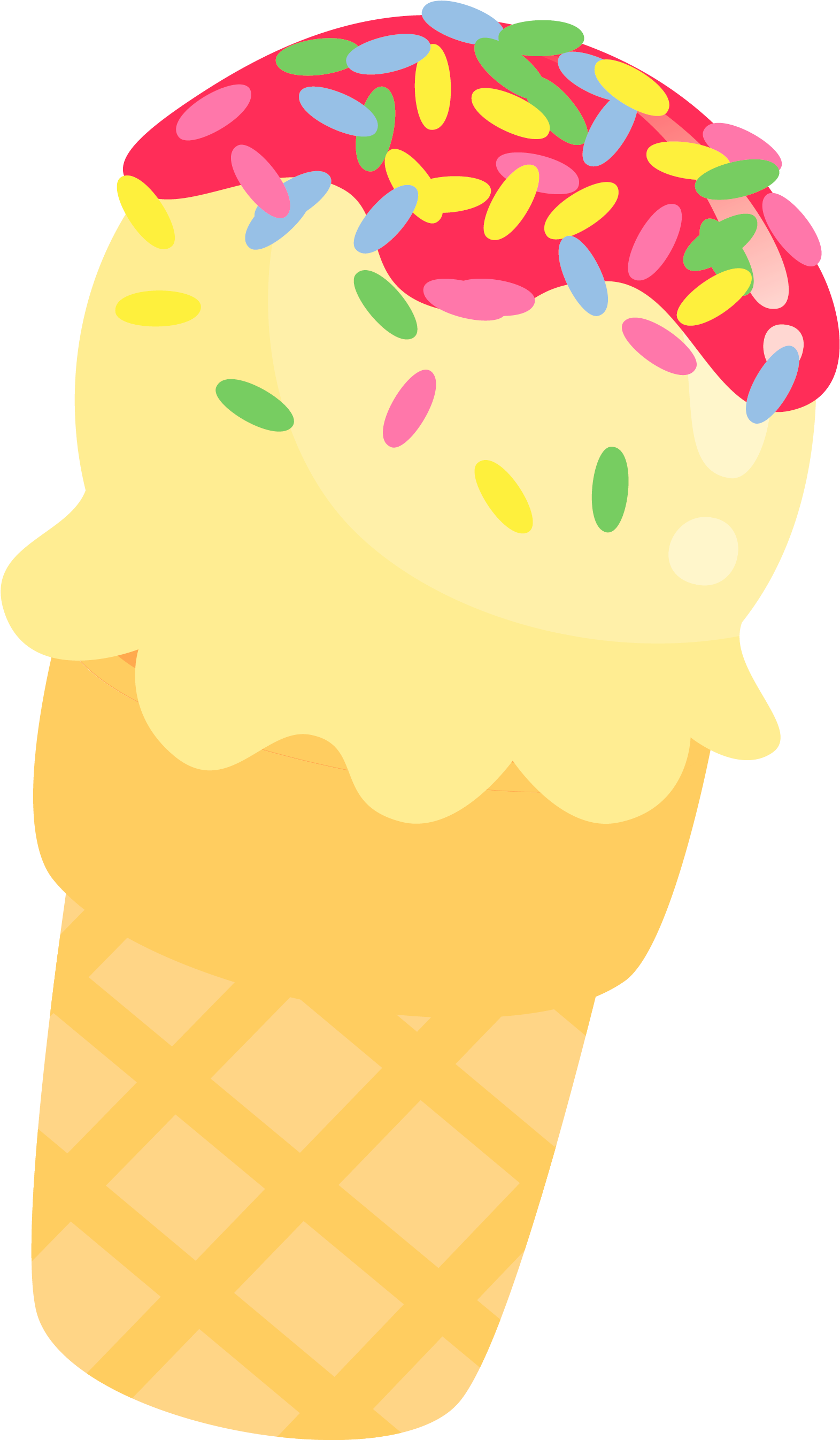 Ice Cream Clipart, Ice Cream Cone Clip Art, Cute Illustration - Ice Cream Clipart, Ice Cream Cone Clip Art, Cute Illustration (1571x2692)