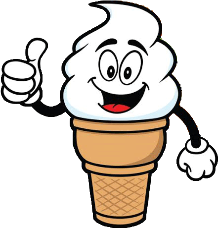 Ice Cream Characters - Ice Cream And Money (456x478)