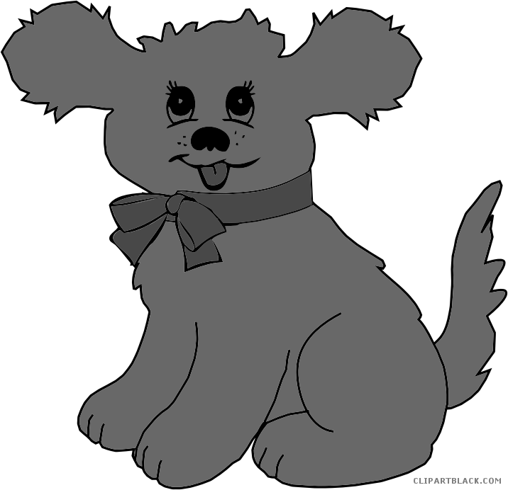 Dog High Quality Animal Free Black White Clipart Images - Puppy (716x692)