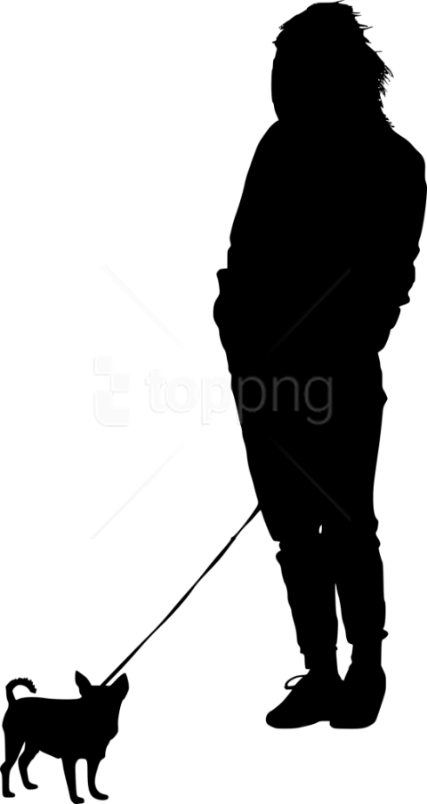 Free Png Dog Walking Silhouette Png - Person Silhouette Png Walking (480x904)