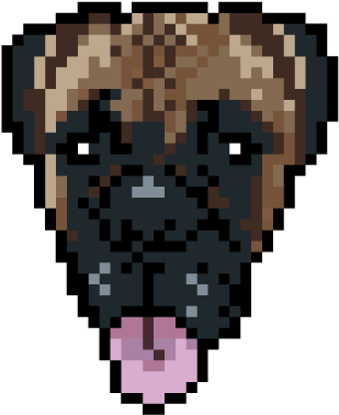 Boxer Dog 8 Bit By Abennett88 On Deviantart - Boxer Dog Pixel Art (432x432)