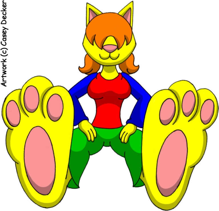 Avery Cat Foot Tease By Caseydecker - Cartoon (775x750)