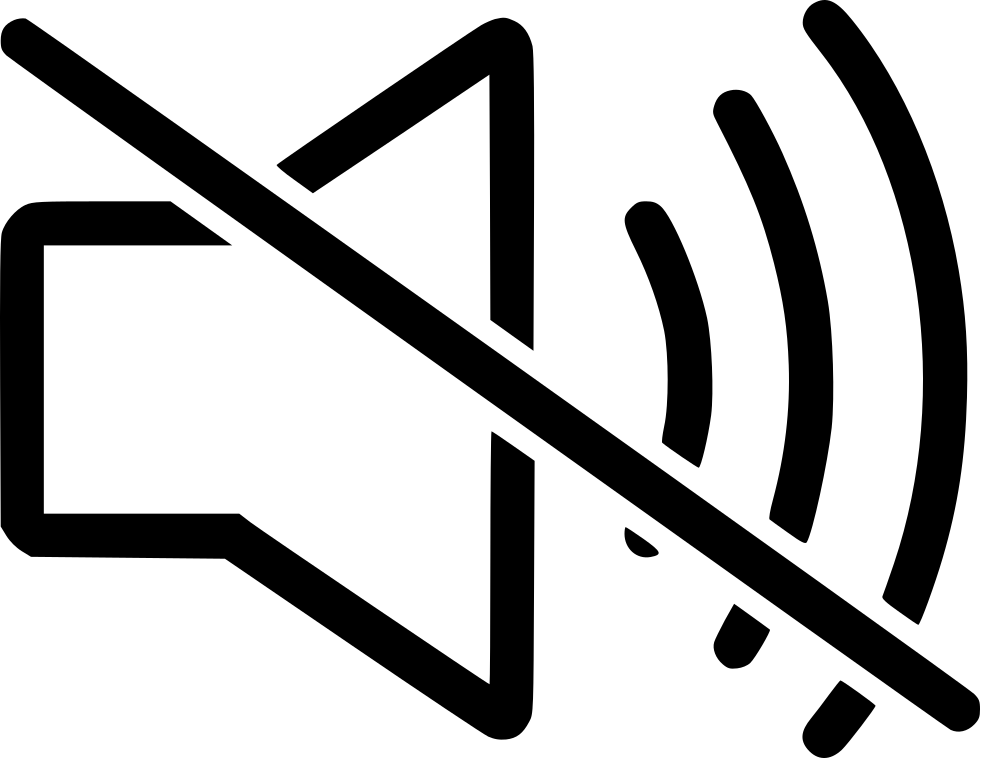 Png File Svg Pluspng - Mute Clipart Black And White (981x758)