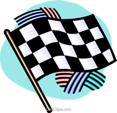 Checkered Flag Royalty Free Vector Clip Art Illustration - Checkered Flag Royalty Free Vector Clip Art Illustration (480x462)