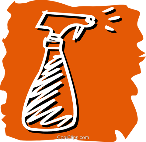 Plastic Spray Bottle Royalty Free Vector Clip Art Illustration - Clip Art (480x465)