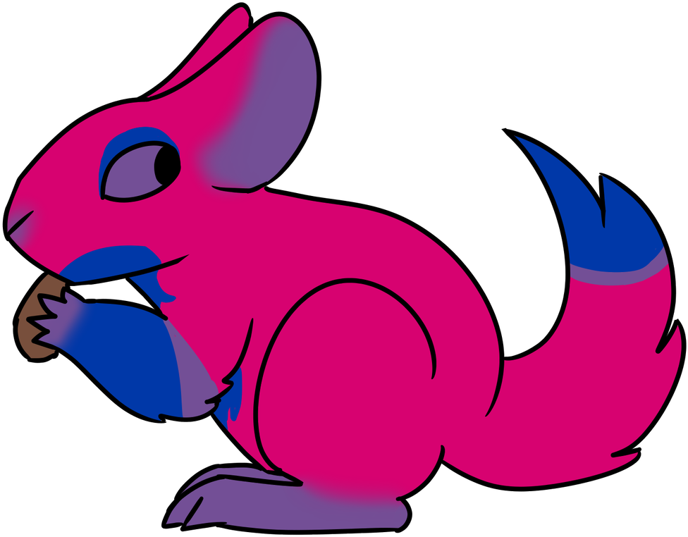 Feral Bisexual Chinchilla By Ribbonthelion - Cartoon (1024x779)