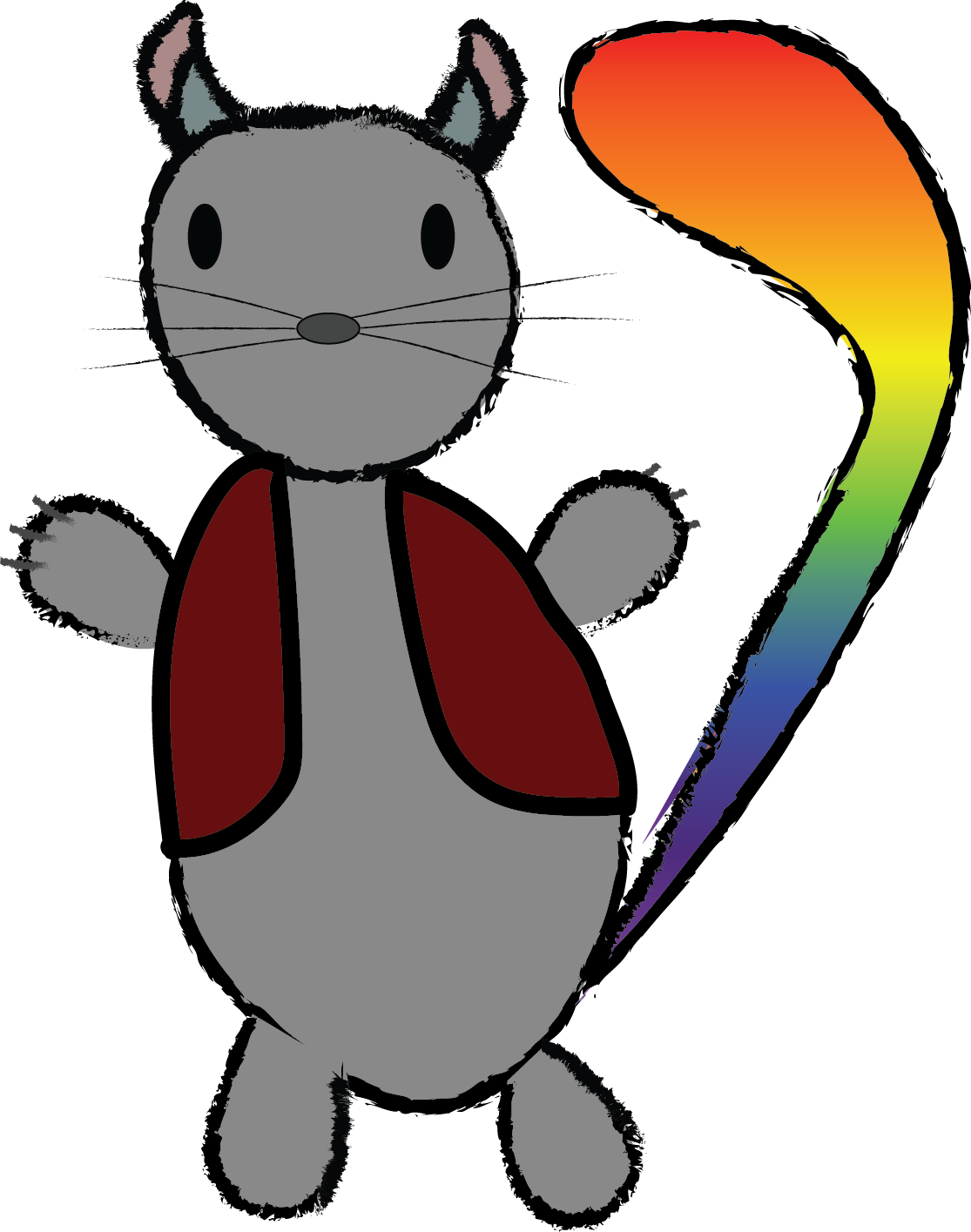 Eurovision Albanian Chinchilla - Cartoon (1115x1415)