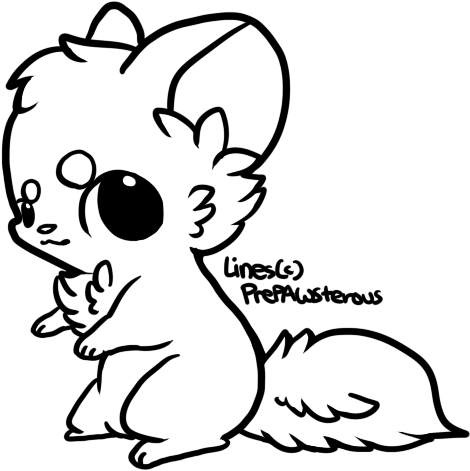 Chinchilla Lineart (537x477)