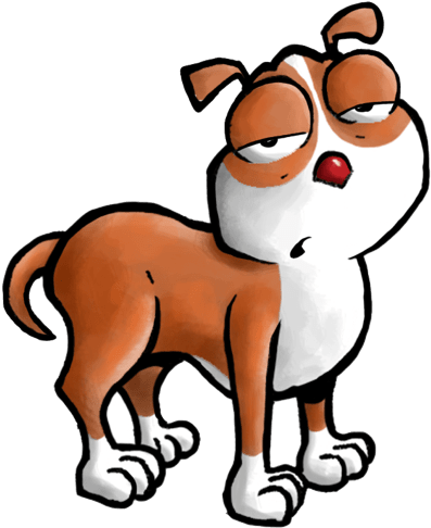 Pancho The Pitbull Messages Sticker-6 - Cartoon (618x618)