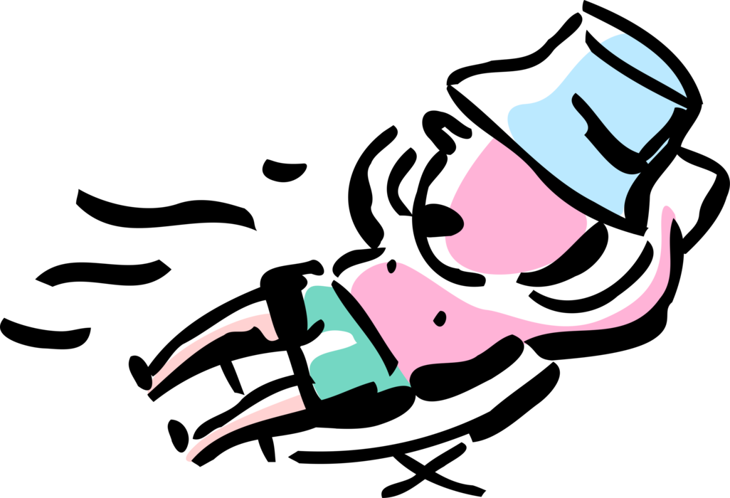 Vector Illustration Of Catching Some Rays Sun Tanning - Vector Illustration Of Catching Some Rays Sun Tanning (1026x700)