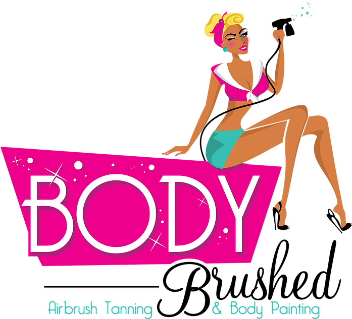 Mobile Airbrush Sunless Tanning Services And Body Tattoo - Spray Tan Gun Cartoon (696x639)
