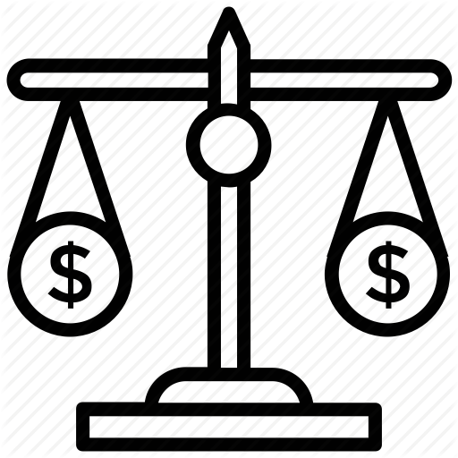 Concept Scale Business Equality Trading Icon - Budget Balance Icon (512x512)