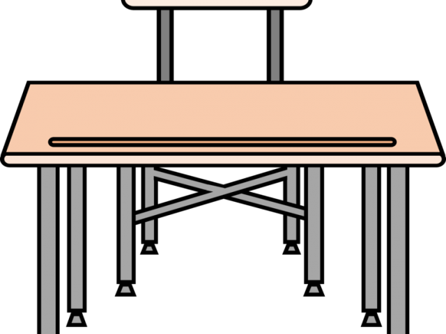 Desk Clipart Drawing School - School Desk Clipart (640x480)