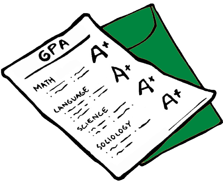 Students All Strive To Succeed In College & Keep Up - Draw A Report Card (720x594)