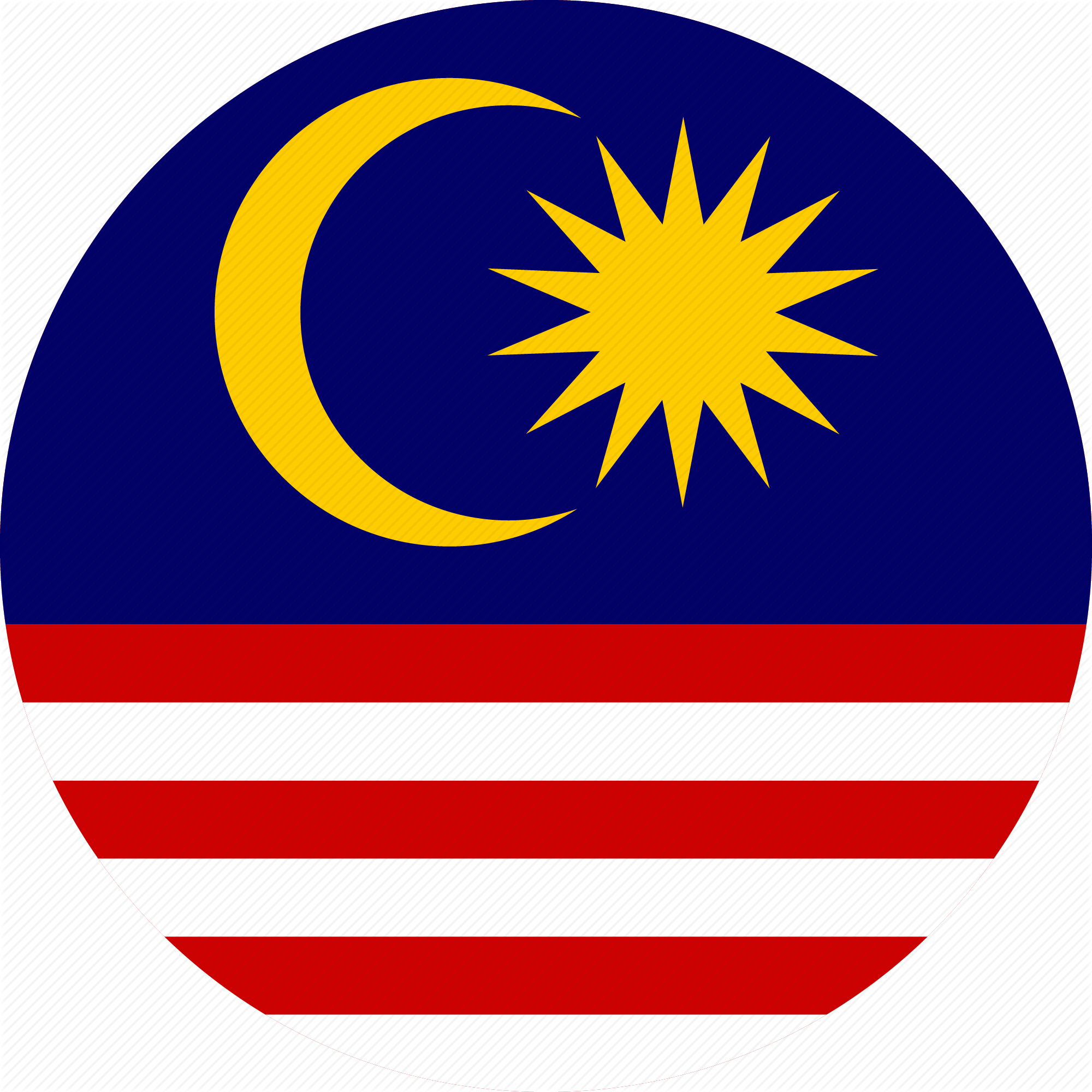 To You - - Malaysia Flag Icon Circle (2000x2000)