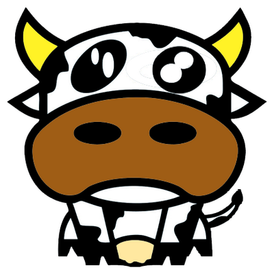 Scaredkow - Com - Sticker Cow (400x400)