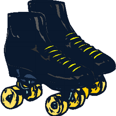 Lv Mens Roller Derby - Cartoon Roller Skates (400x400)