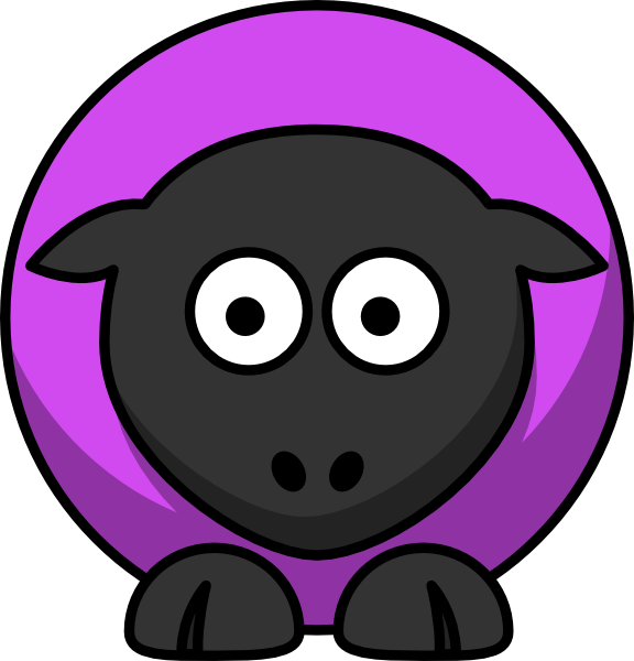 Purple Clipart Sheep - Edmond Memorial High School (576x600)