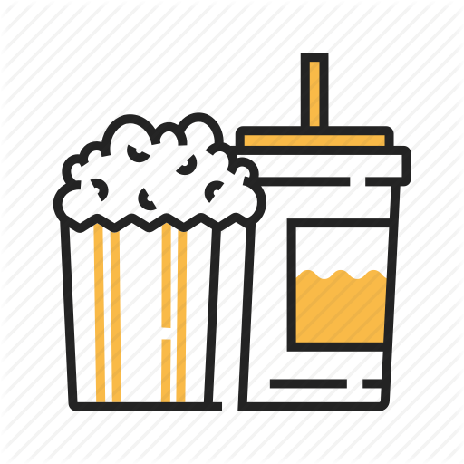 Soda Clipart Cinema Drink - Popcorn And Drink Icon Png (512x512)