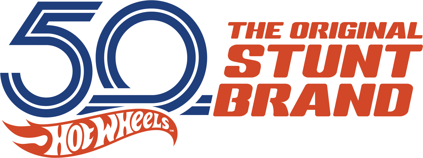 Logo Hot Wheels 50 Aniversario Png (1376x514)