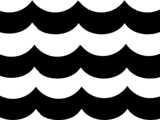Sound Wave Clipart Black And White - Waves Silhouette Clip Art (640x480)