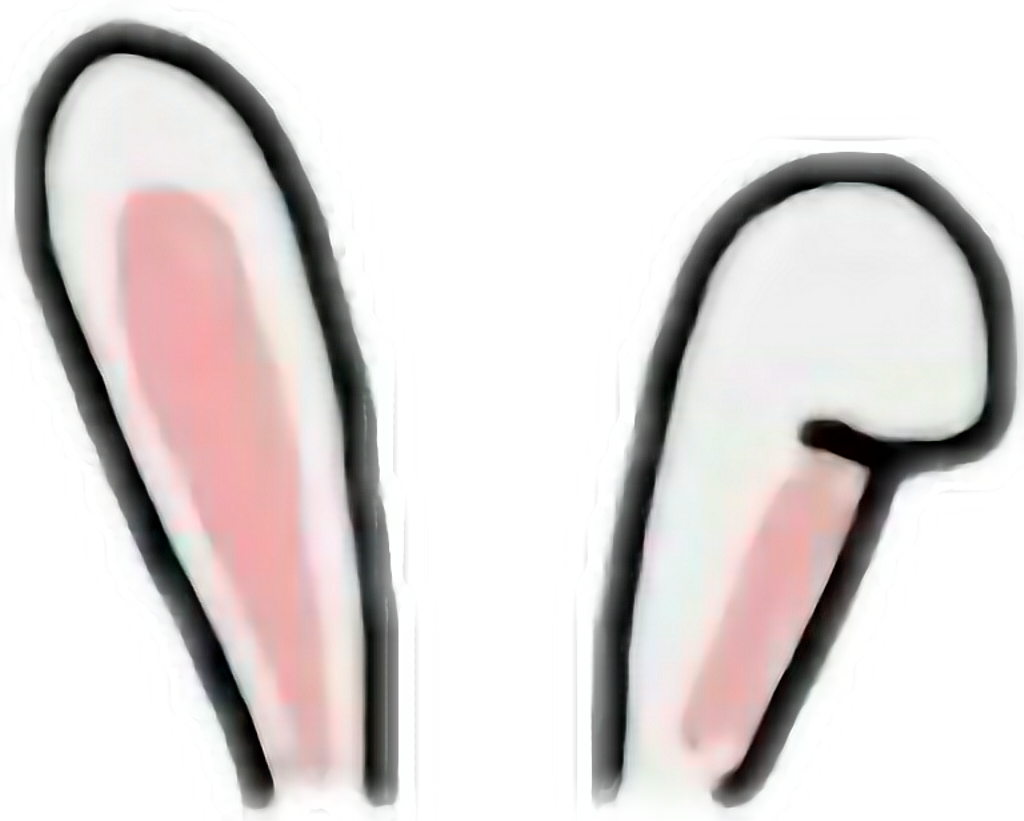 #cute #rabbit #rabbits #rabbitears #ears #bunny #bunnyears - Cute Rabbit Ears Png (1024x821)